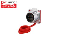 500V Waterproof Power Cable Connector CNLINKO M24 Male Female Zinc Alloy